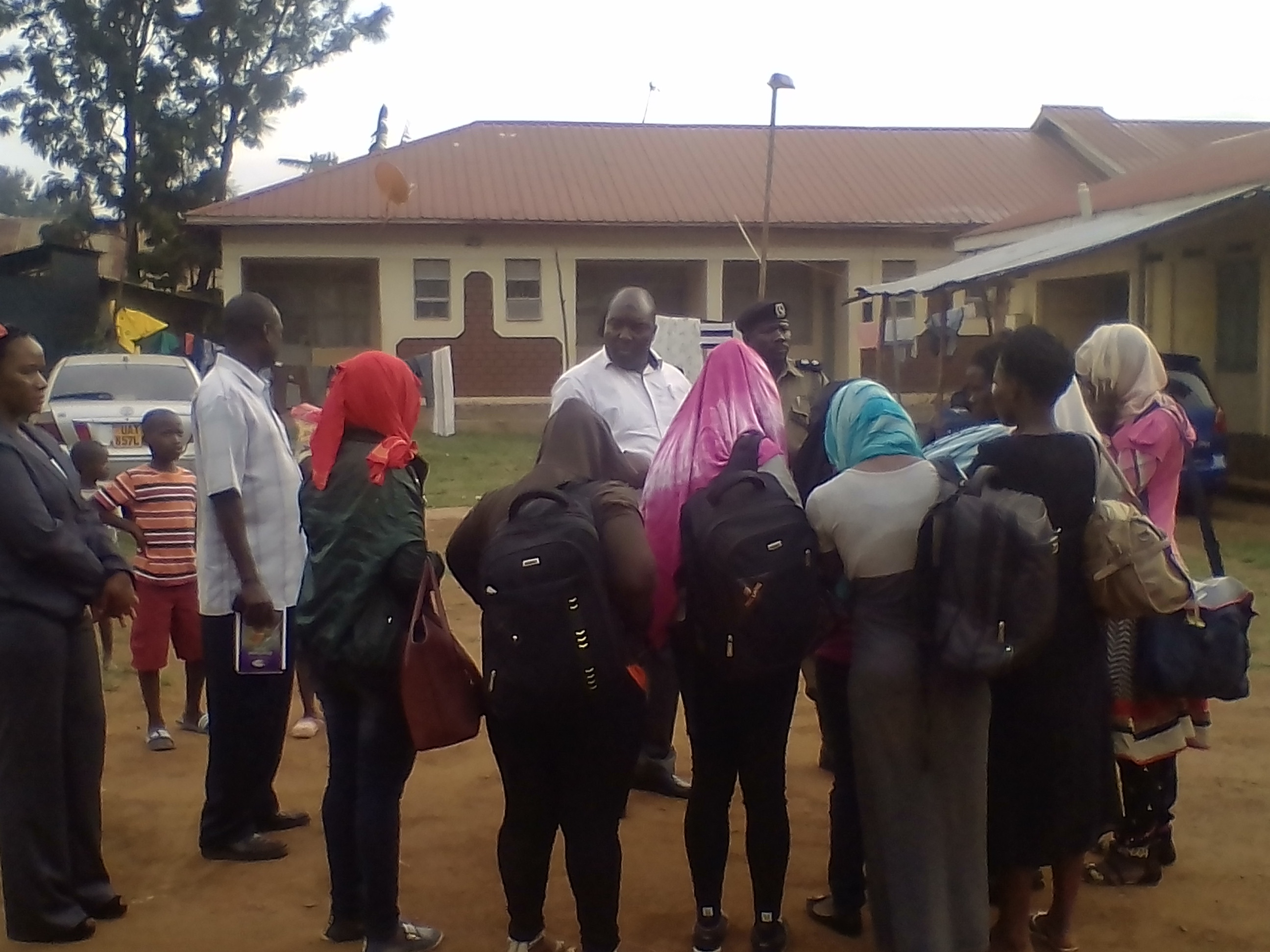 security officers in Busia addressing survivers of TIP