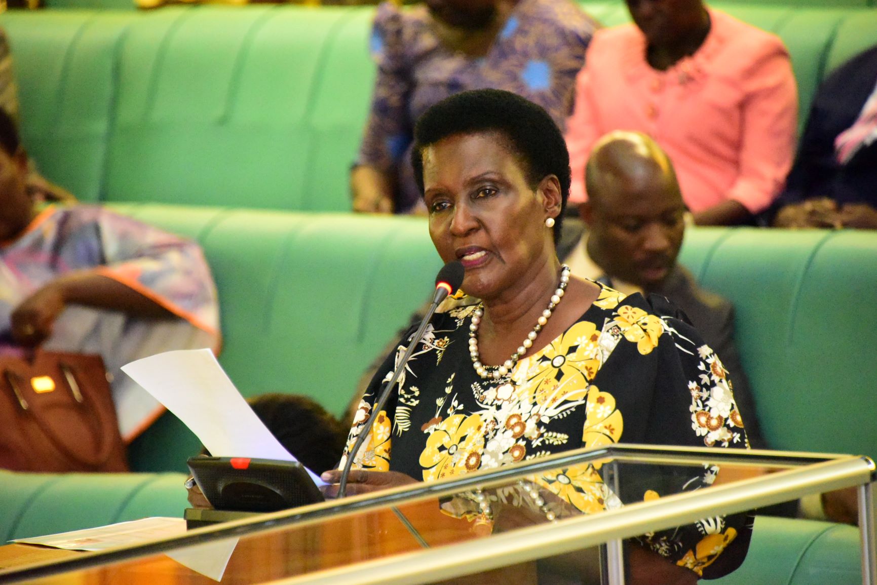 The Minister for Trade, Industry and Cooperatives, Amelia Kyambadde.